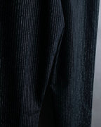 "CELINE" Shiny striped wide tapered slacks