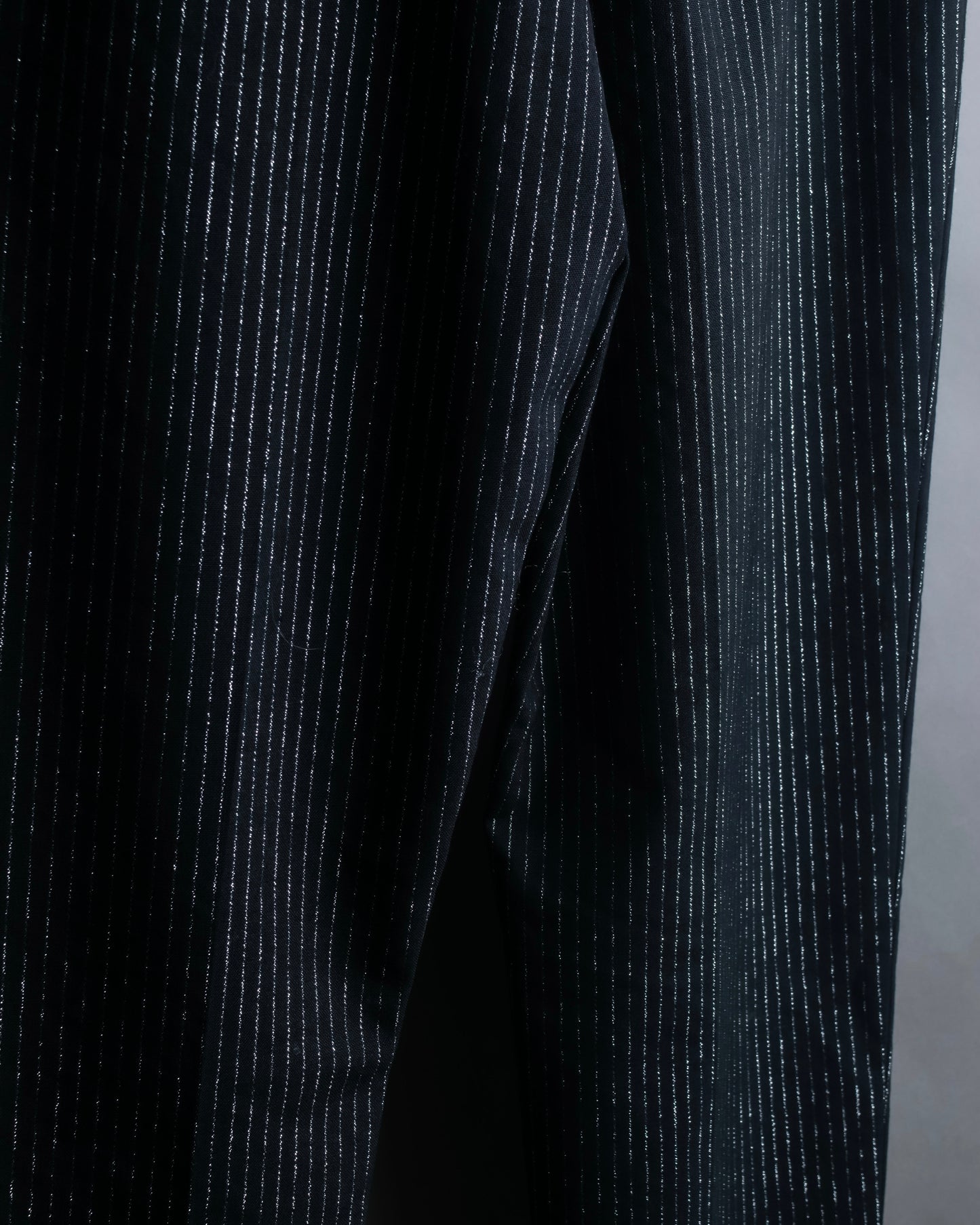 "CELINE" Shiny striped wide tapered slacks