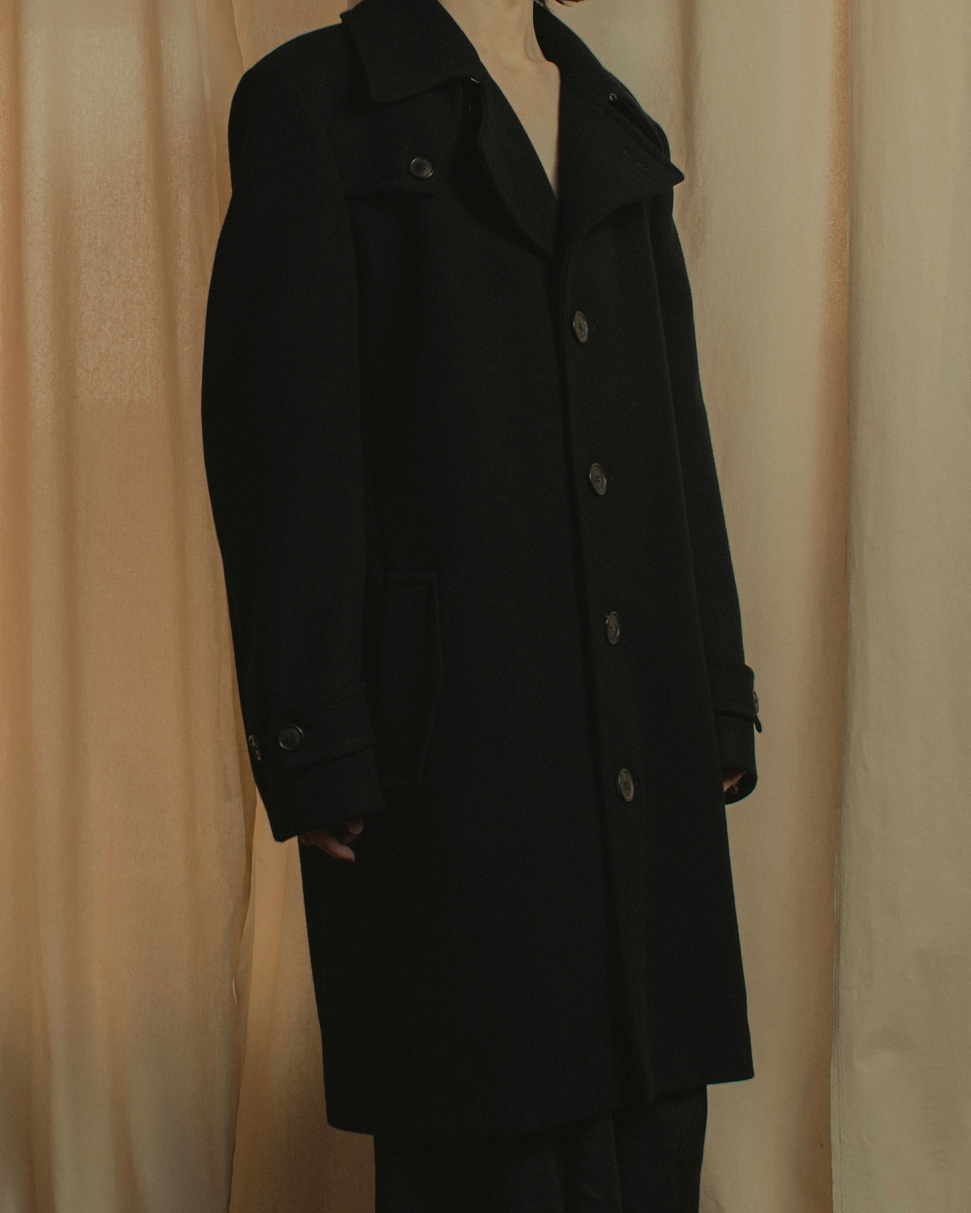 "VIKTOR&ROLF" Sculptural lapel melton coat