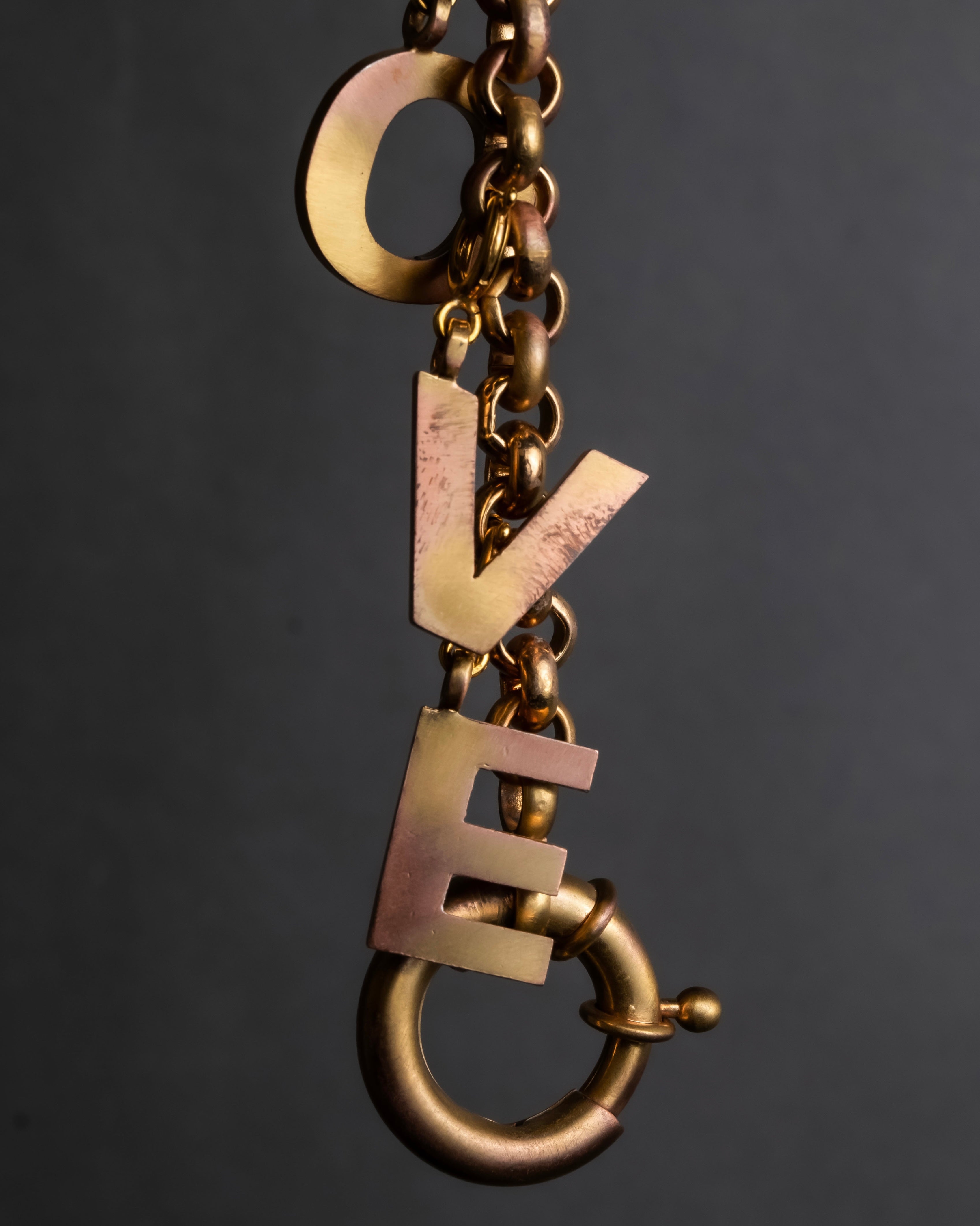 "YVES SAINT LAURENT" LOVE typography &amp; Cassandra motif design bracelet