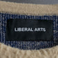 "LIBERAL ARTS" Star pattern oversized knit pullover