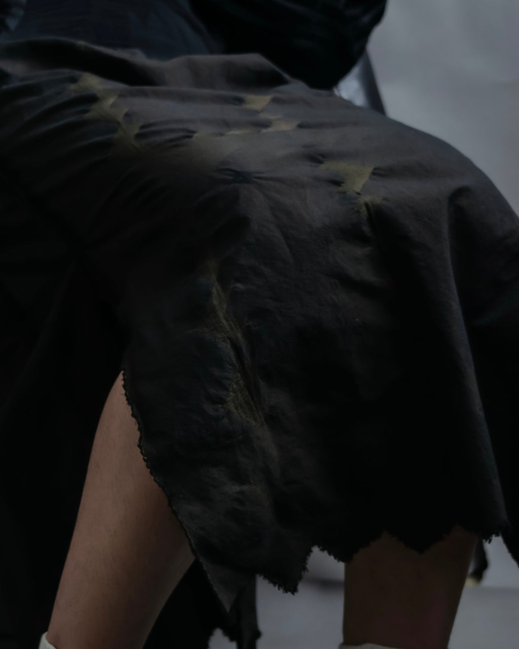 "A-POC" Wrap design high slit skirt