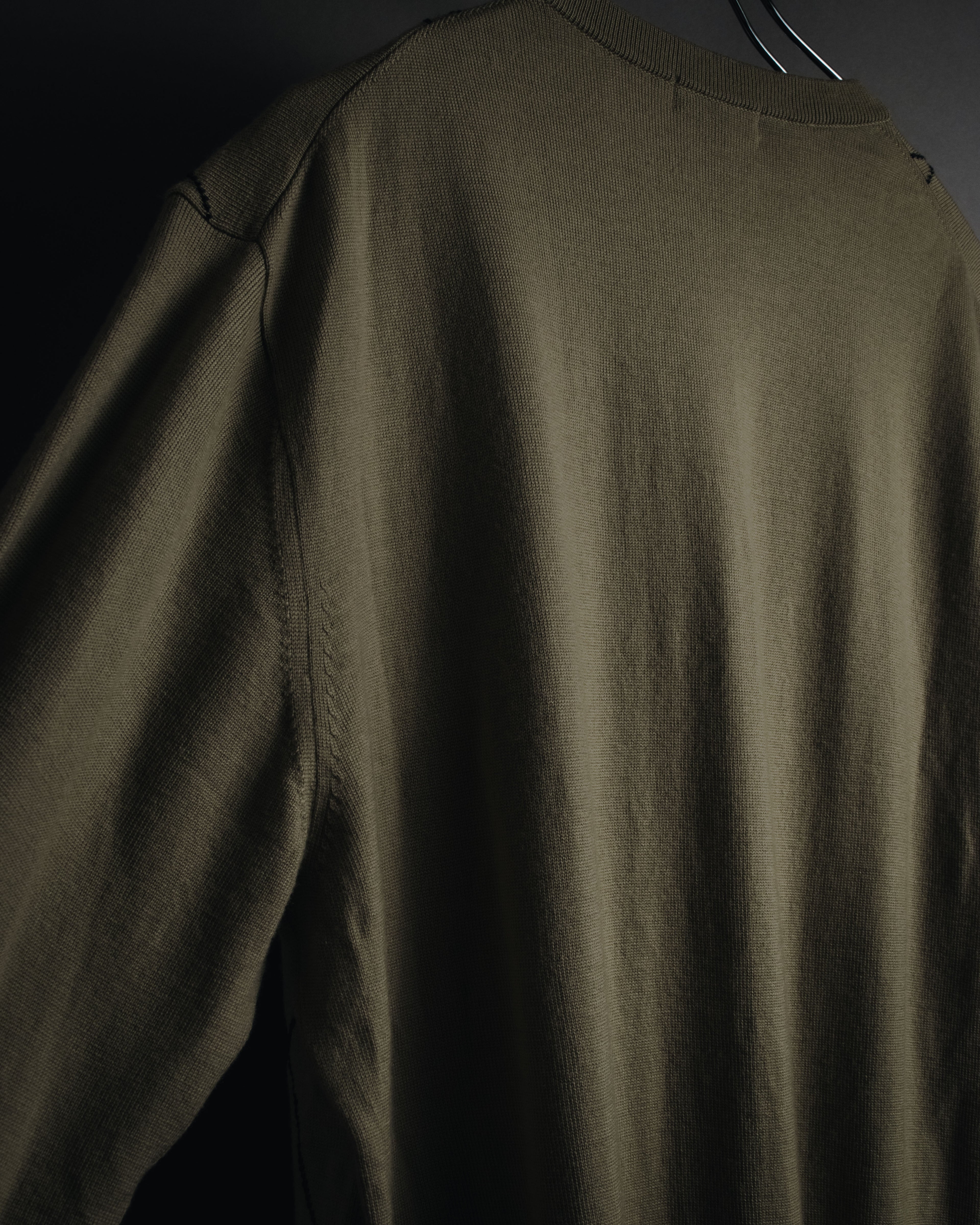 "BURBERRY" 00’s classic argyle v-neck wool knit