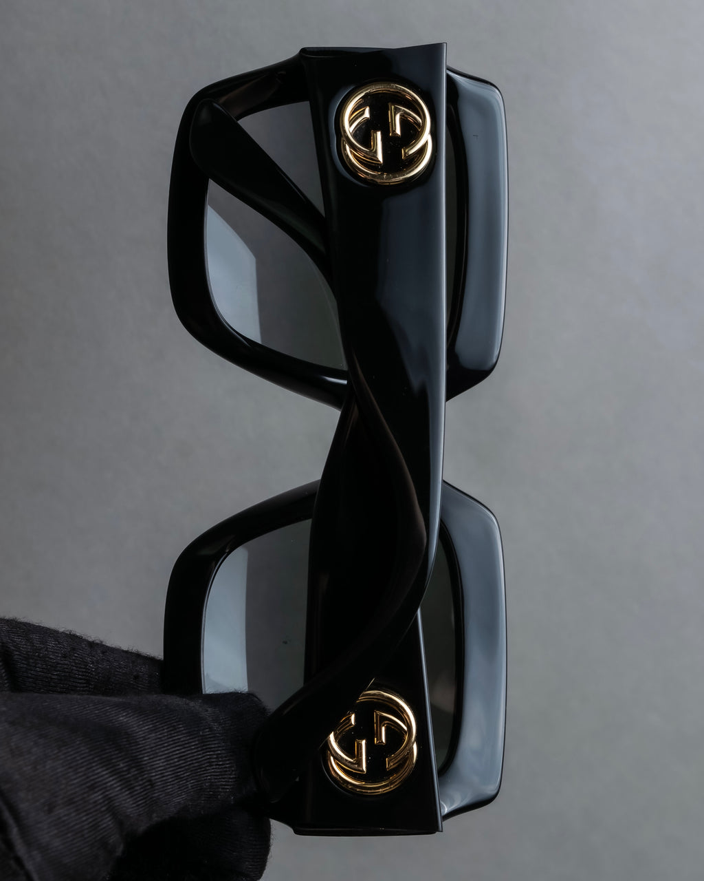 "GUCCI" GG medallion design square frame sunglasses