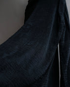 "ISSEY MIYAKE PERMANENT" Large shawl collar silk long cardigan