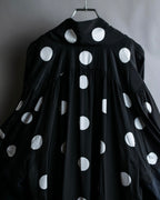 "BALENCIAGA" Polka dot flying squirrel silhouette bow tie dress