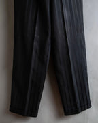 "Vintage subtle gloss striped wide slacks"