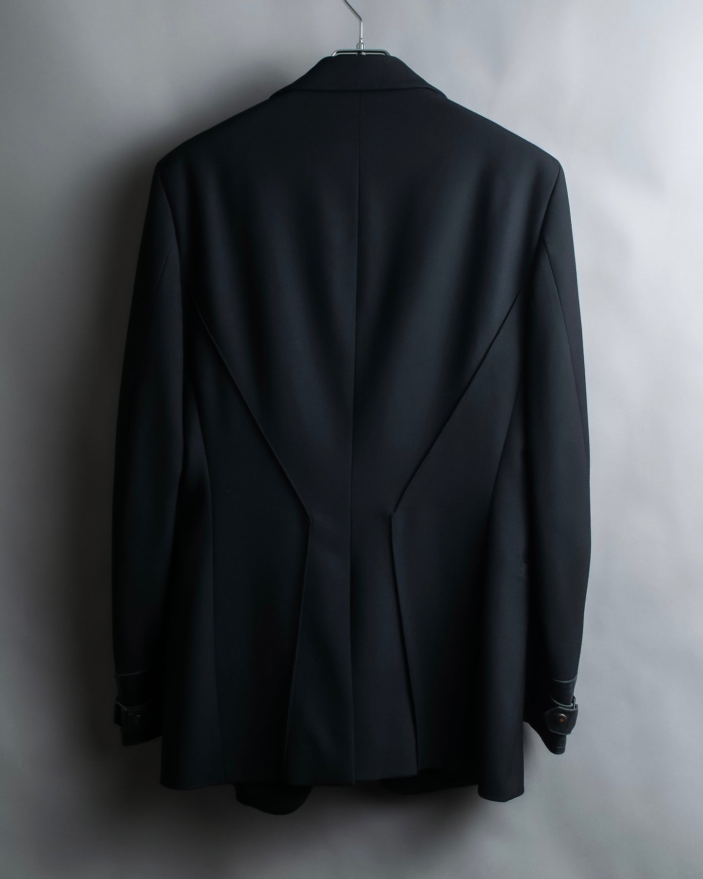 "GIORGIO ARMANI" Riders detail leather switching jacket