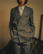-SPECIAL- “GUCCI” 2019-2021 Glen check double-breasted wool suit