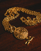 -SPECIAL- “CHANEL” 90’s-00’s Horse motif medallion chain necklace