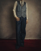 -SPECIAL- “Maison Martin Margiela” 07SS Studded wool leather tailored vest