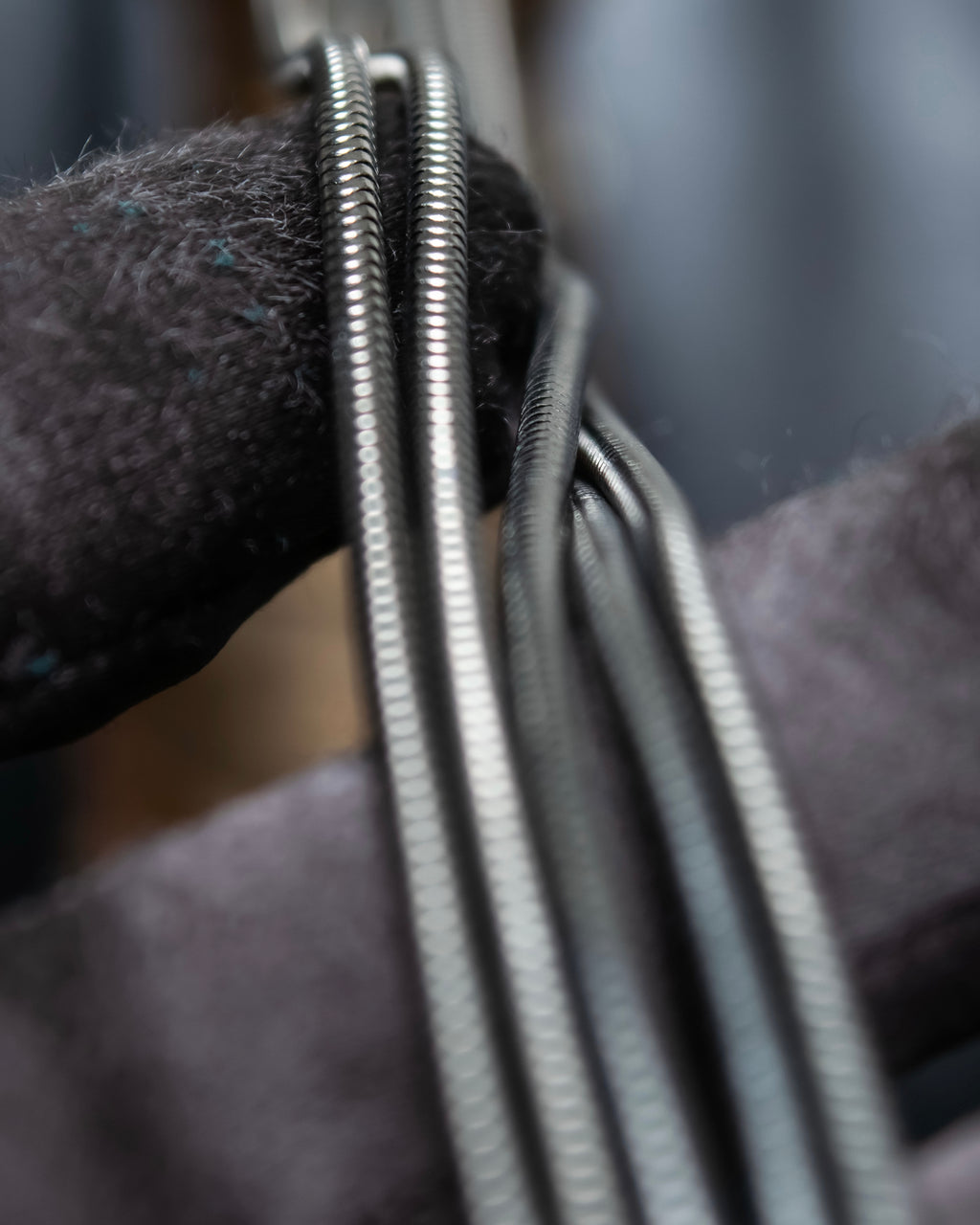 "Ferragamo" Gancini motif five row bracelet