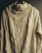 "Alexander McQueen" 90's-00's Sculptural ribbed turtleneck wool knit sweater