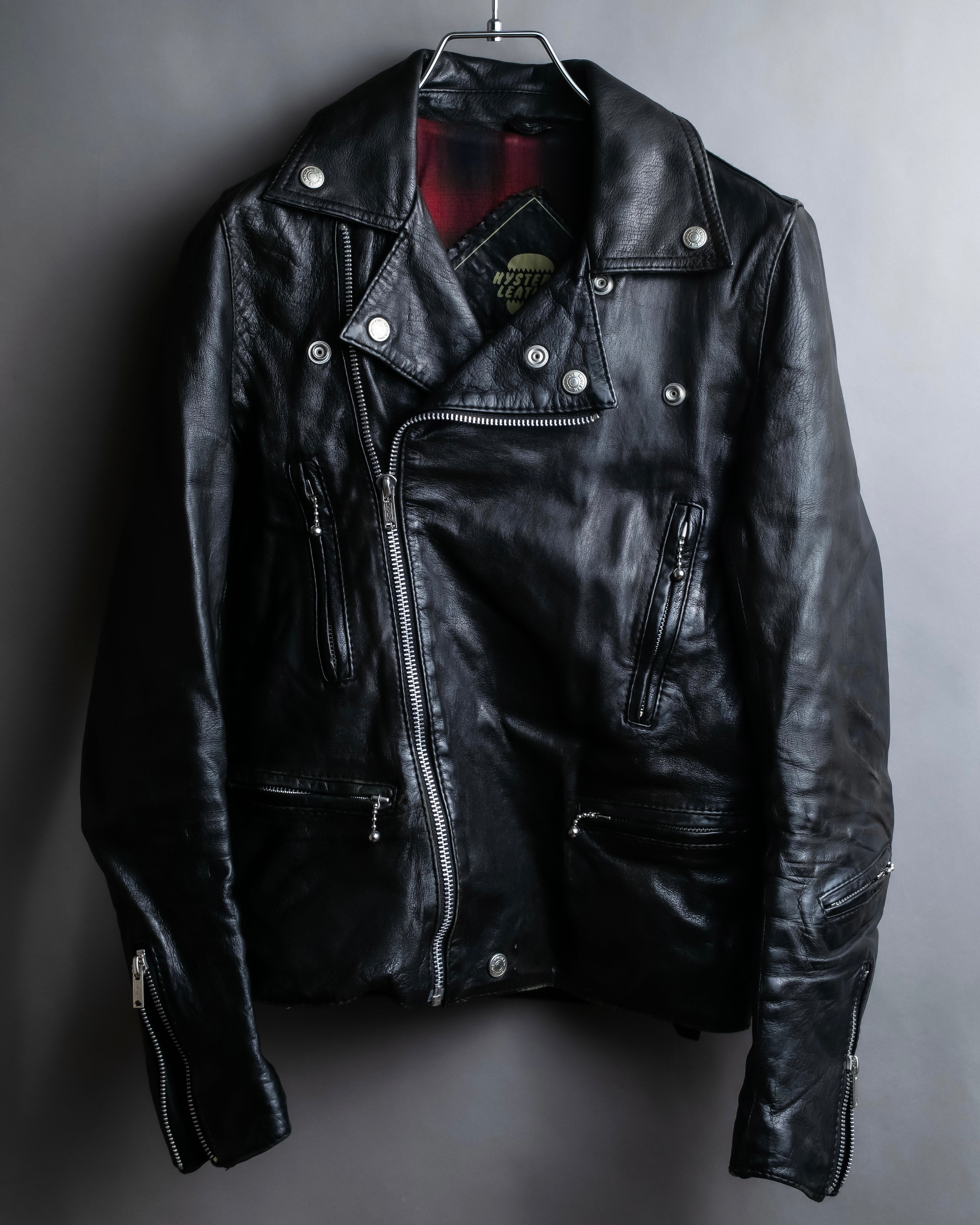 "HYSTERIC GLAMOUR" Lamb leather double riders jacket