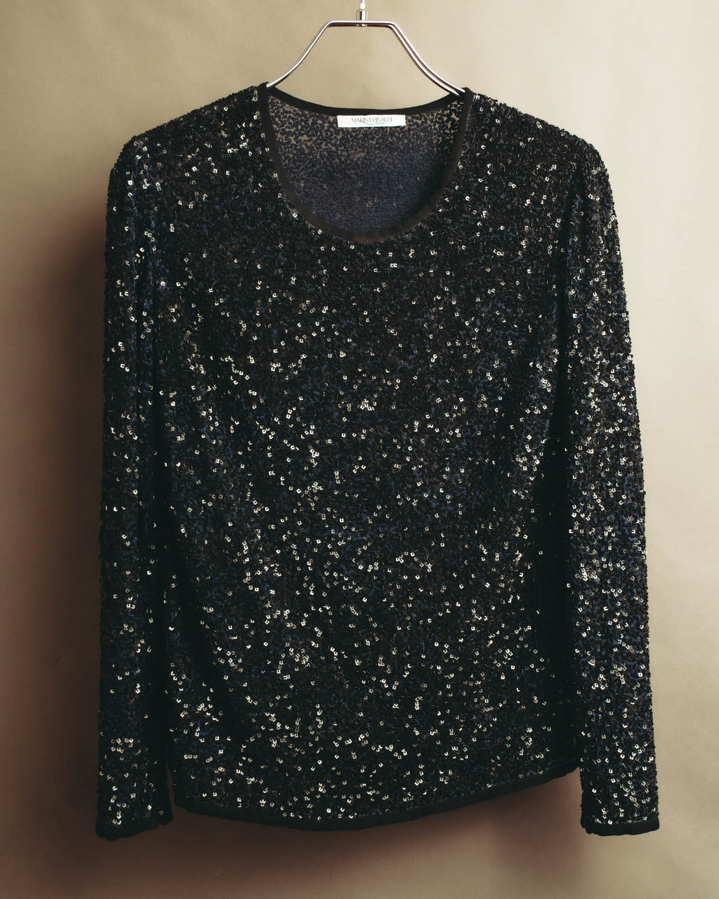 "MARINA RINALDI" 00's-10's Sequined lace long sleeve top