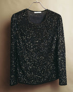 "MARINA RINALDI" 00's-10's Sequined lace long sleeve top