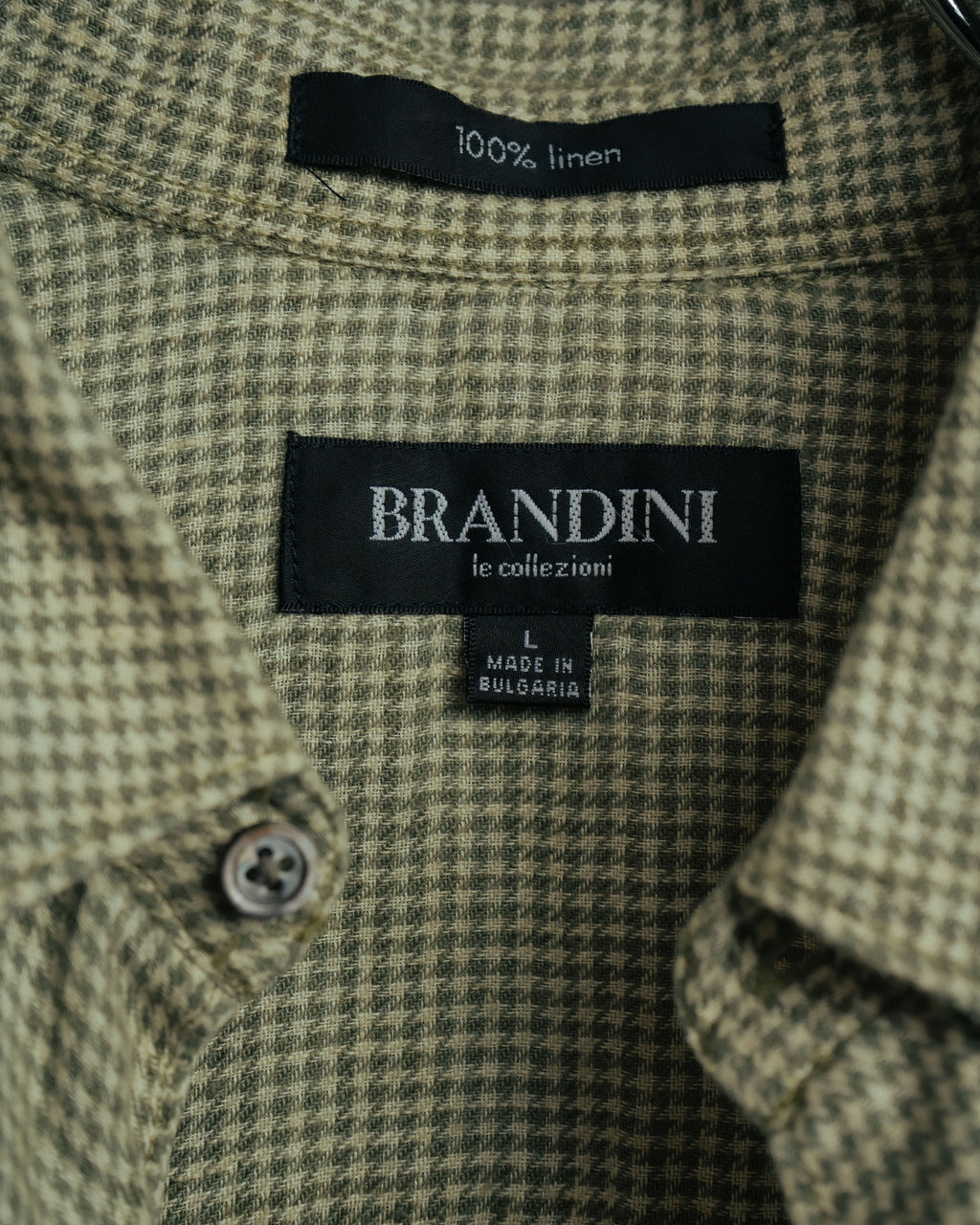 -MOOD Vintage Collections-
90’s Houndstooth linen relaxed shirt