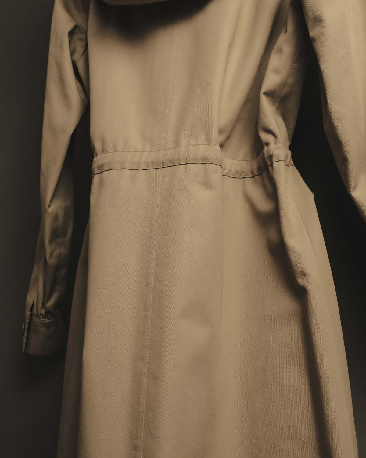 "Yves Saint Laurent" Vintage fox fur trimmed hooded long coat
