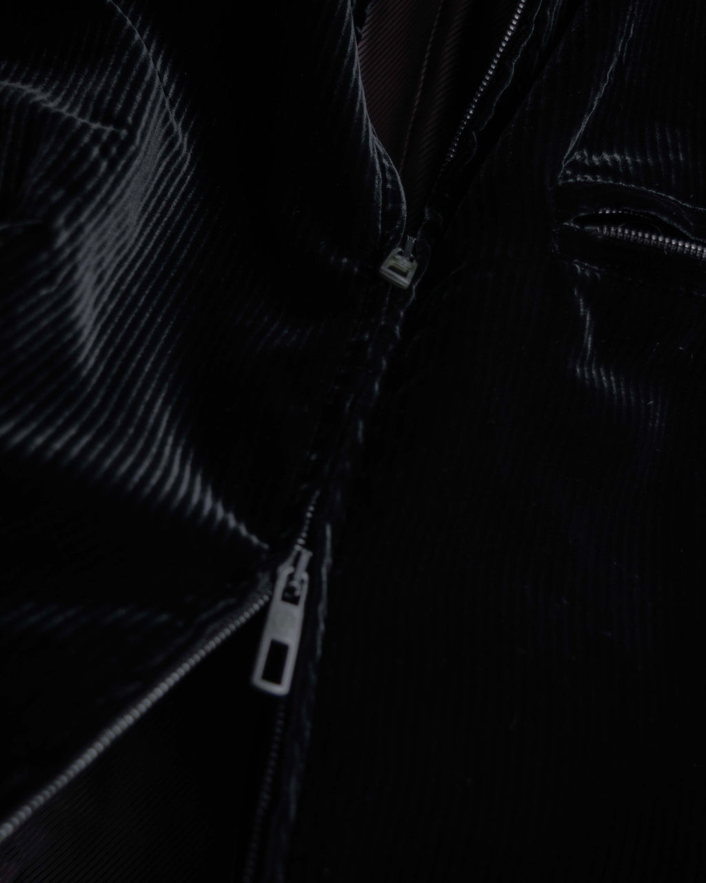 "GIORGIO ARMANI" Velour corduroy double zip up jacket