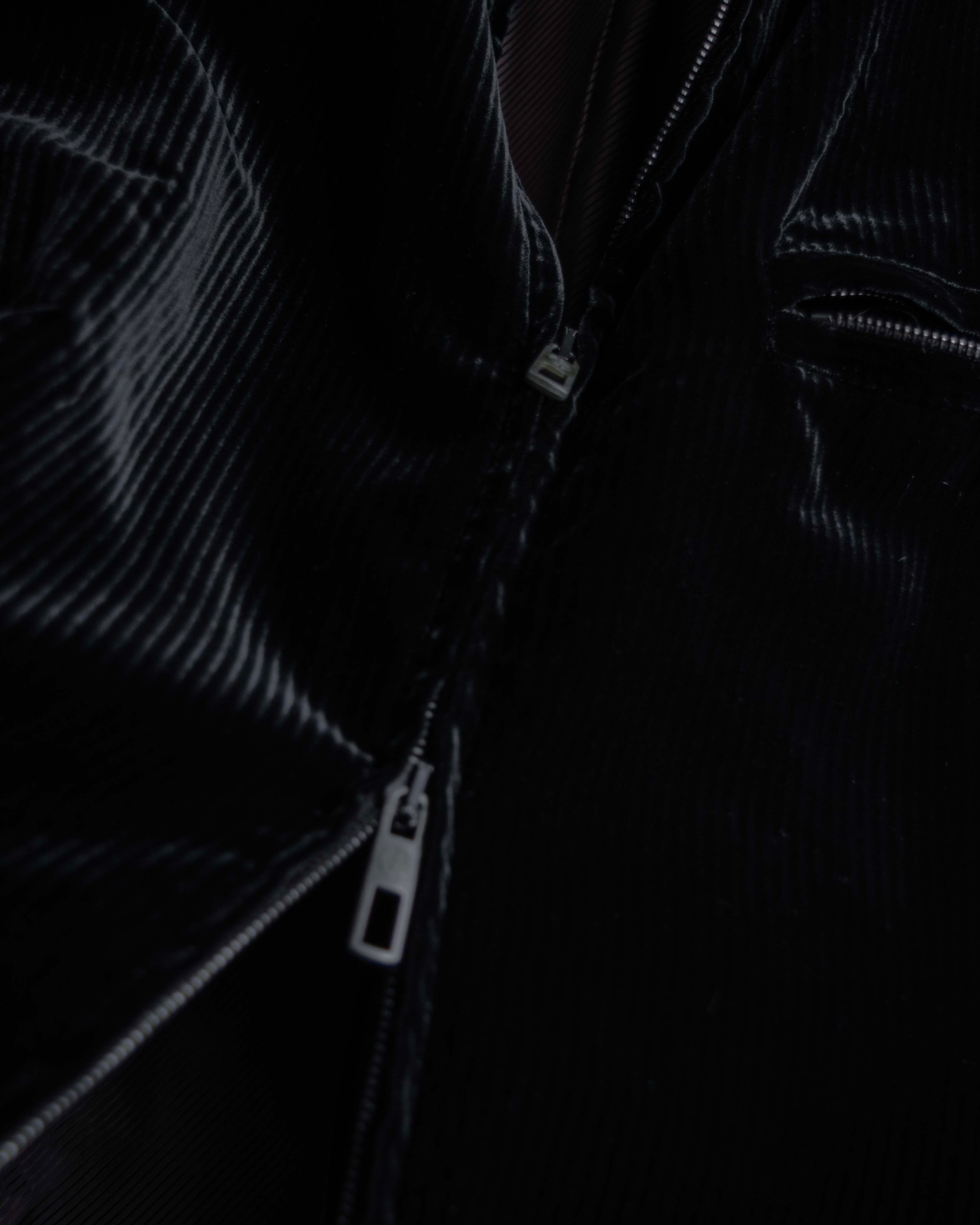 "GIORGIO ARMANI" Velour corduroy double zip up jacket