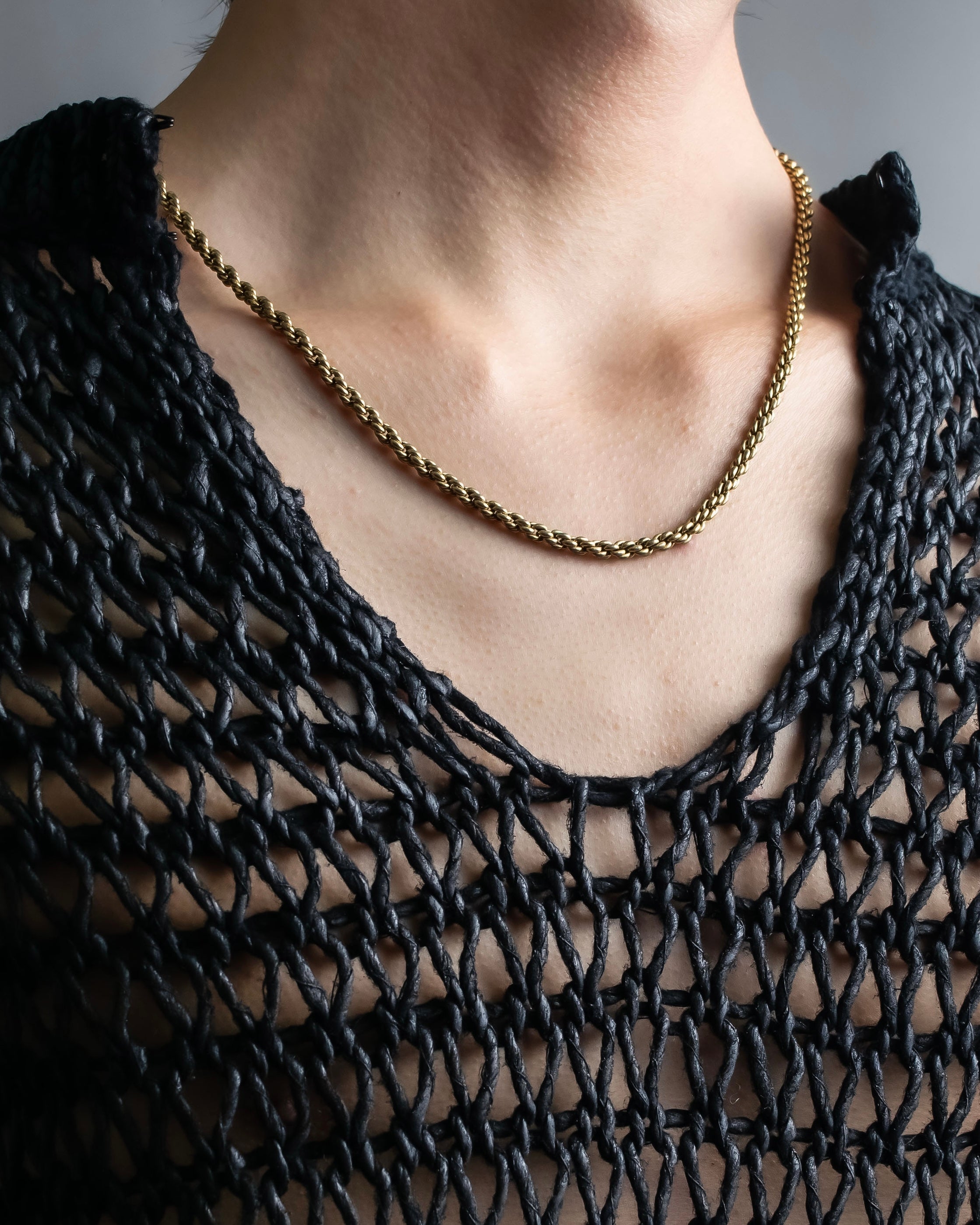 “Christian Dior” beautiful thick gold chain necklace