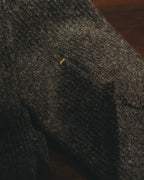 -SPECIAL- "Yves Saint Laurent" 90's-00's Charcoal grey wool textured knit tie