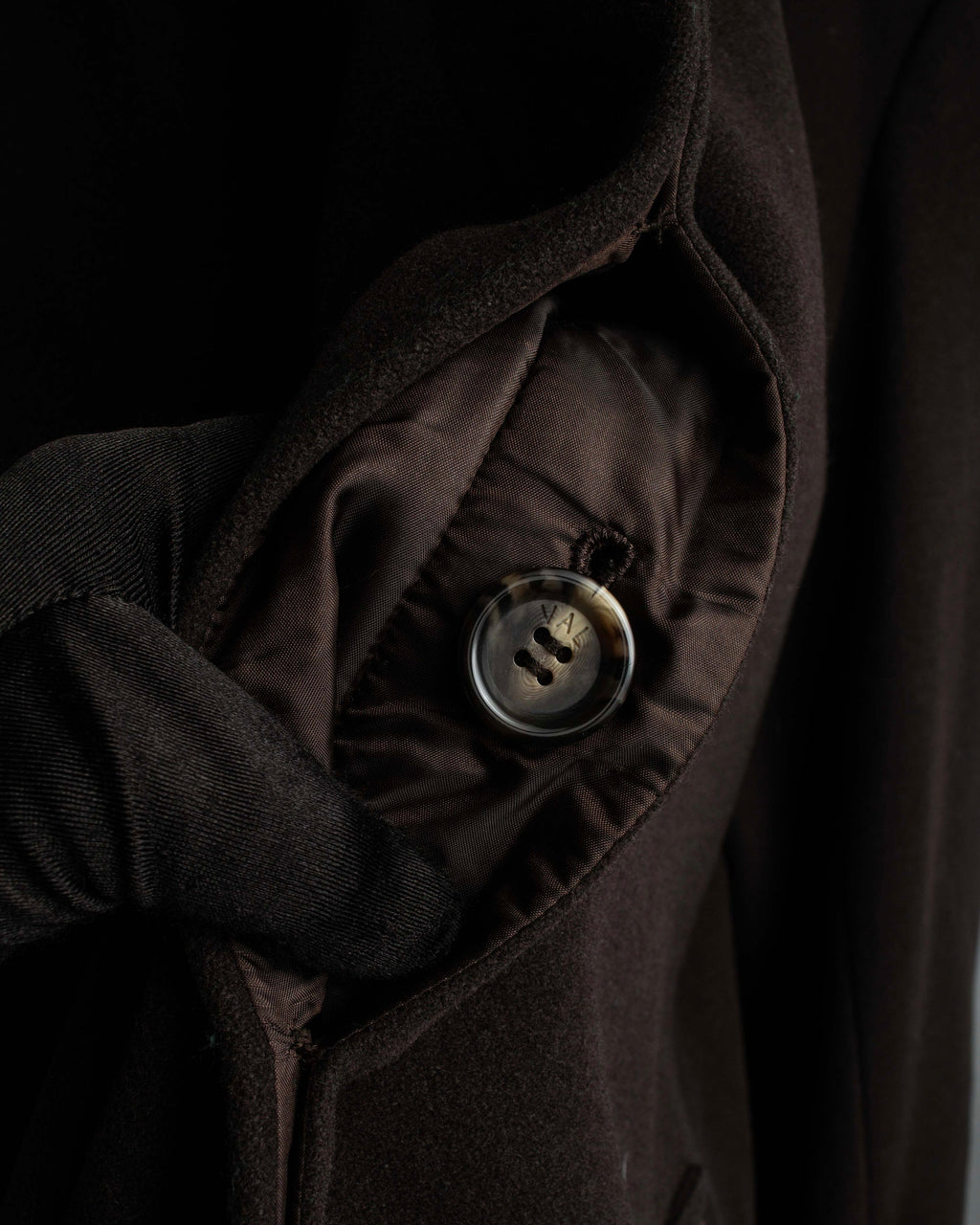 "VAL by VALENTINO" Military detailing hidden placket melton coat