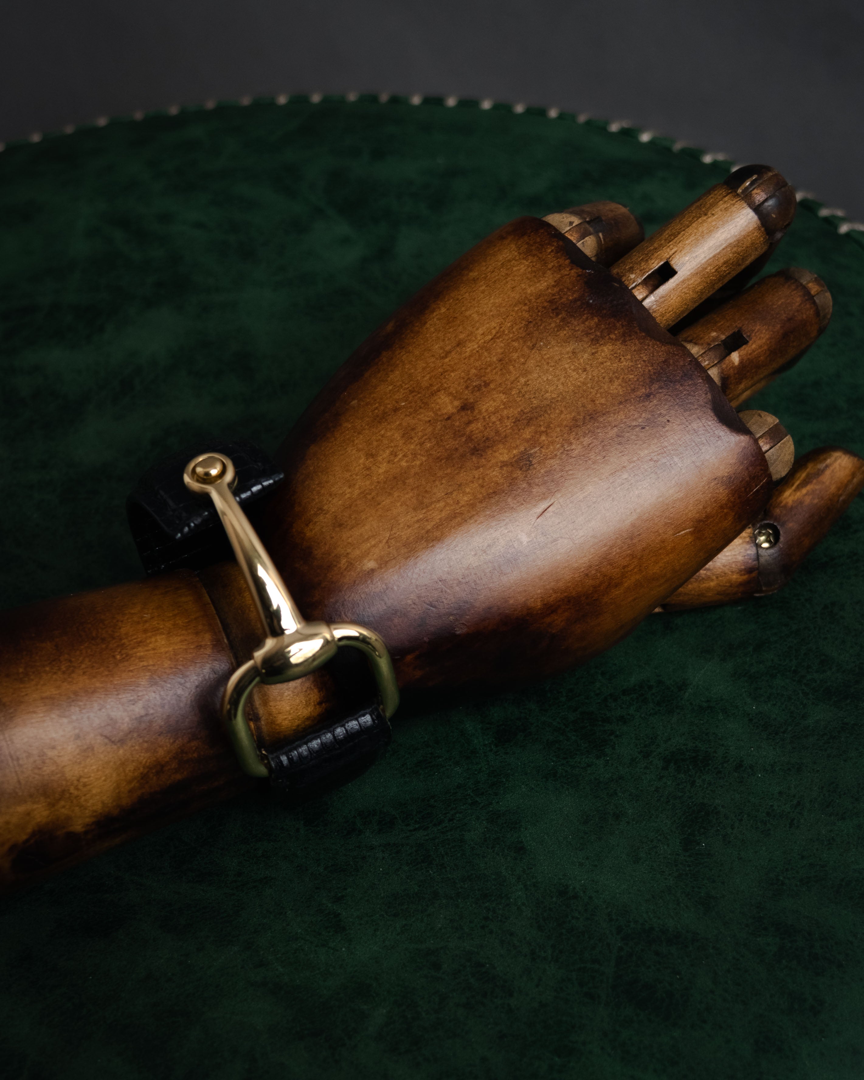 “GUCCI” 90’s-00’s Lizard horsebit bracelet