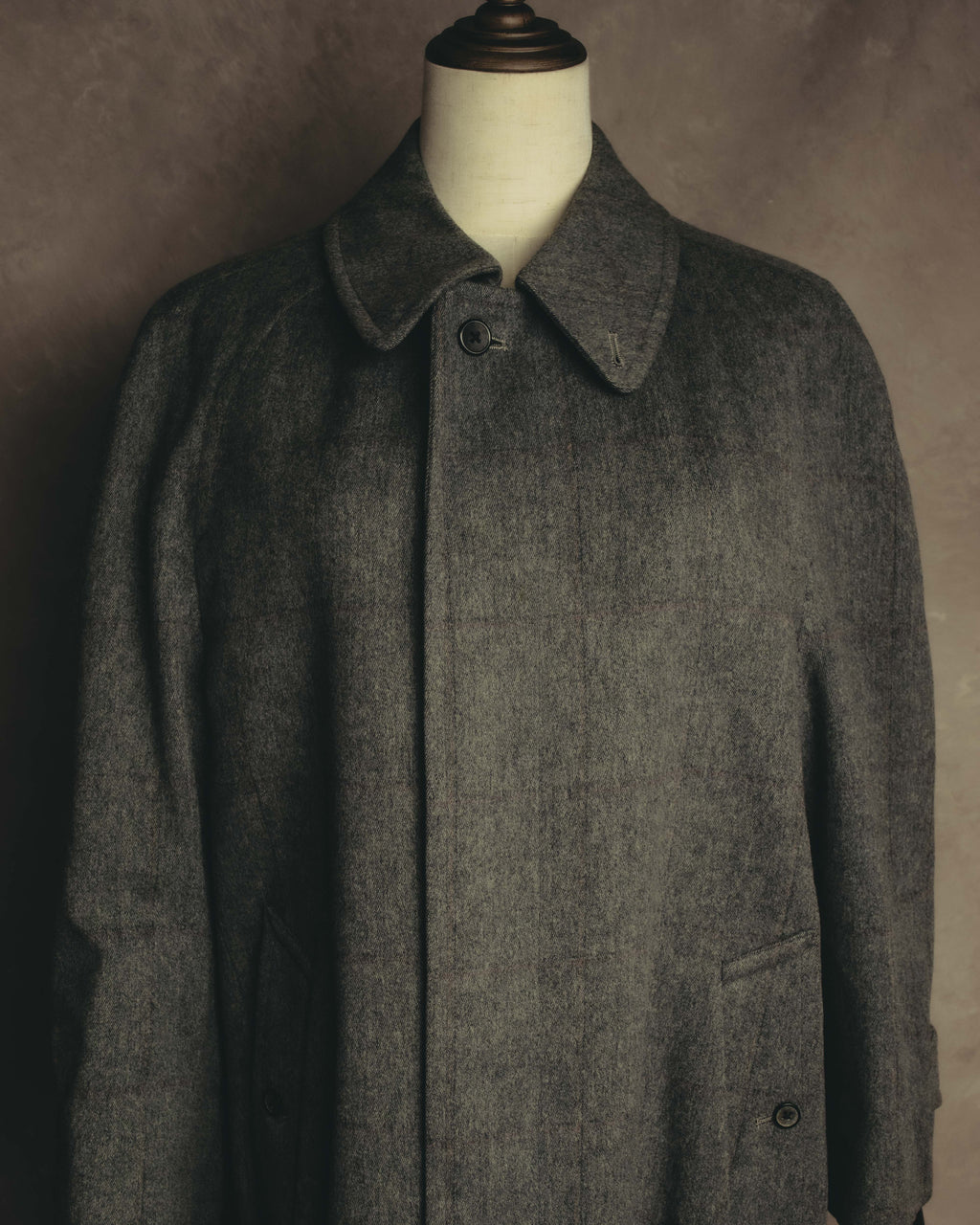 “Burberrys” 80’s Bedford wool balmacaan coat