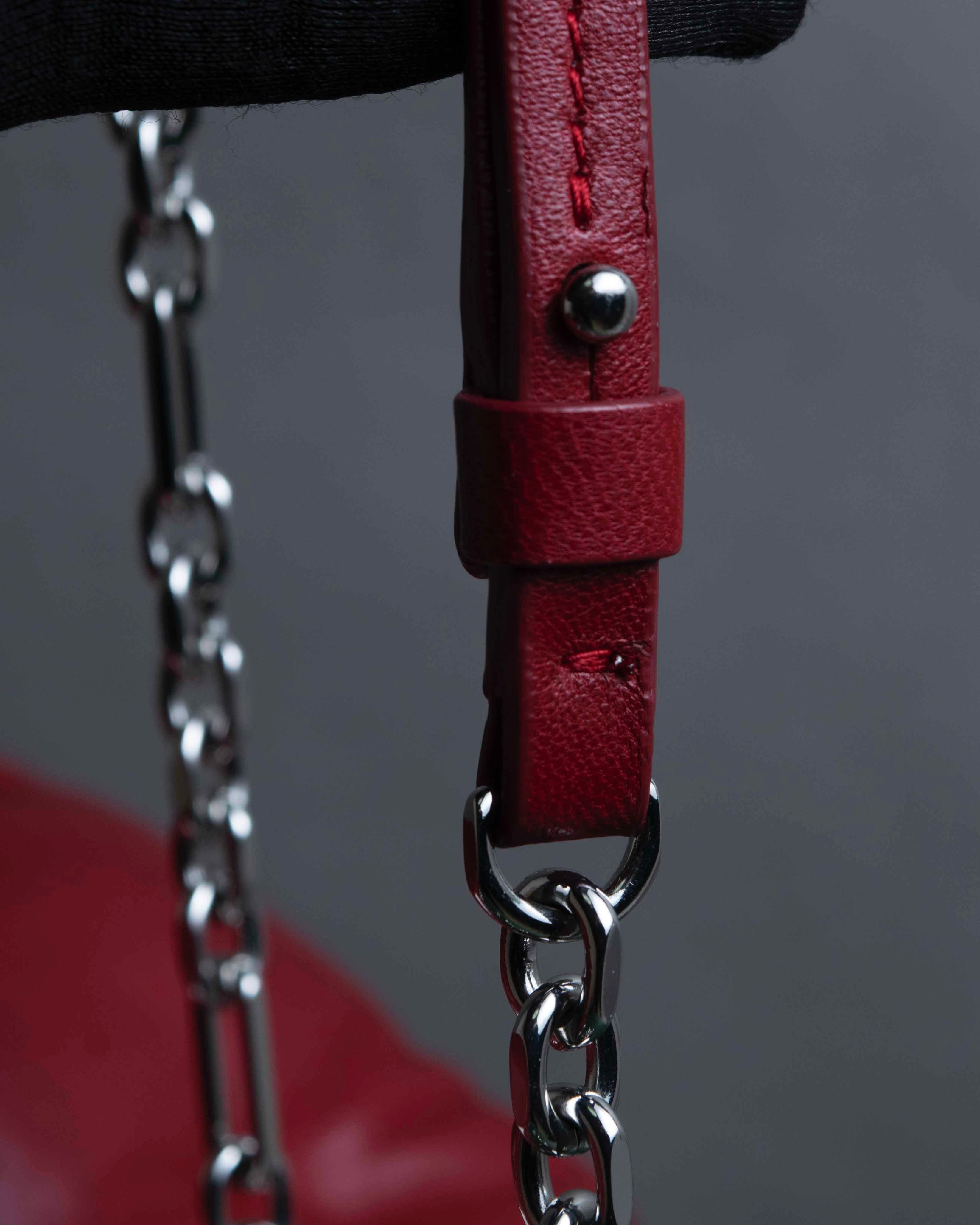 "MAISON MARGIELA" Red color Glam Slam chain shoulder bag