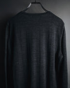 "YVES SAINT LAURENT" 80’s-90’s embroidered logo wool knit sweater