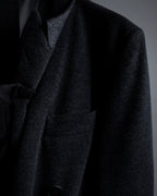 "GIORGIO ARMANI" Double-breasted charcoal gray super maxi chester coat