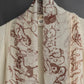 "HERMES" Gaultier period scarf docking design silk cardigan