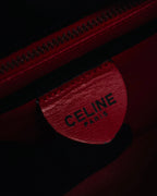 –SPECIAL– "CELINE" 70’s-80’s suede top handle ring closure handbag