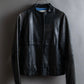 "PAUL SMITH" 100% sheep skin no collar leather jacket