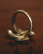 –SPECIAL– "CHANEL" Sculptural pearl double c costume ring