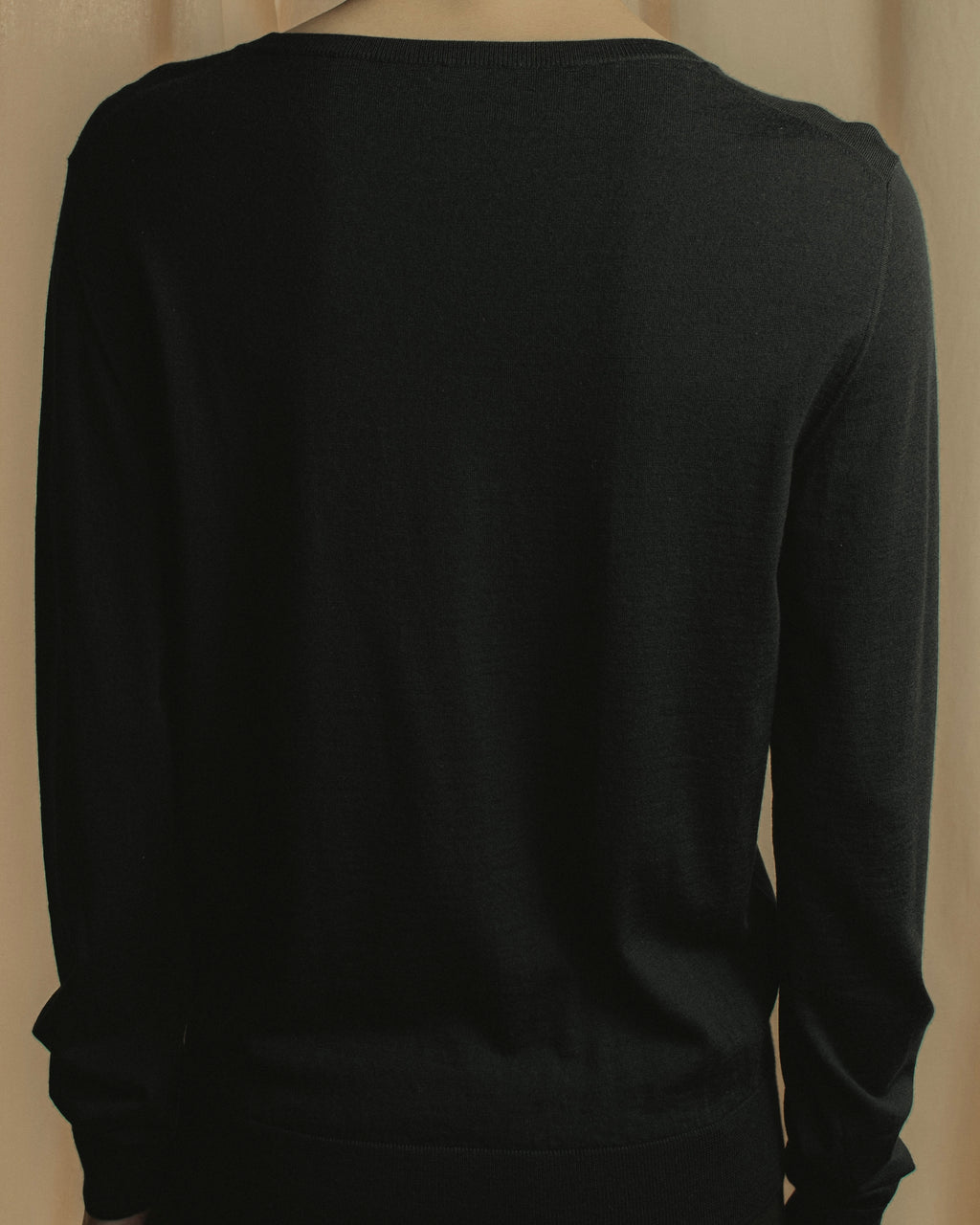 "CELINE" Hedi Slimane design compact silhouette wool knit