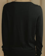 "CELINE" Hedi Slimane design compact silhouette wool knit