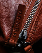 "MAISON MARGIELA" Genuine leather 2way brown color sailor bag