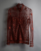 -SPECIAL- "HERMES" 00's Jean-Paul Gaultier Era Engineered Lace Shirt