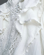 "ISABEL MARANT" Lace knit frill docking sheer blouse