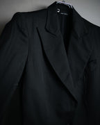 “GUCCI” Early 2000s satin peak lapel tailored jacket