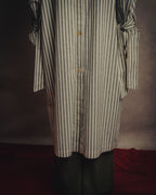 -SPECIAL- “LOEWE” 2010’s striped ribbon sleeve long gown coat