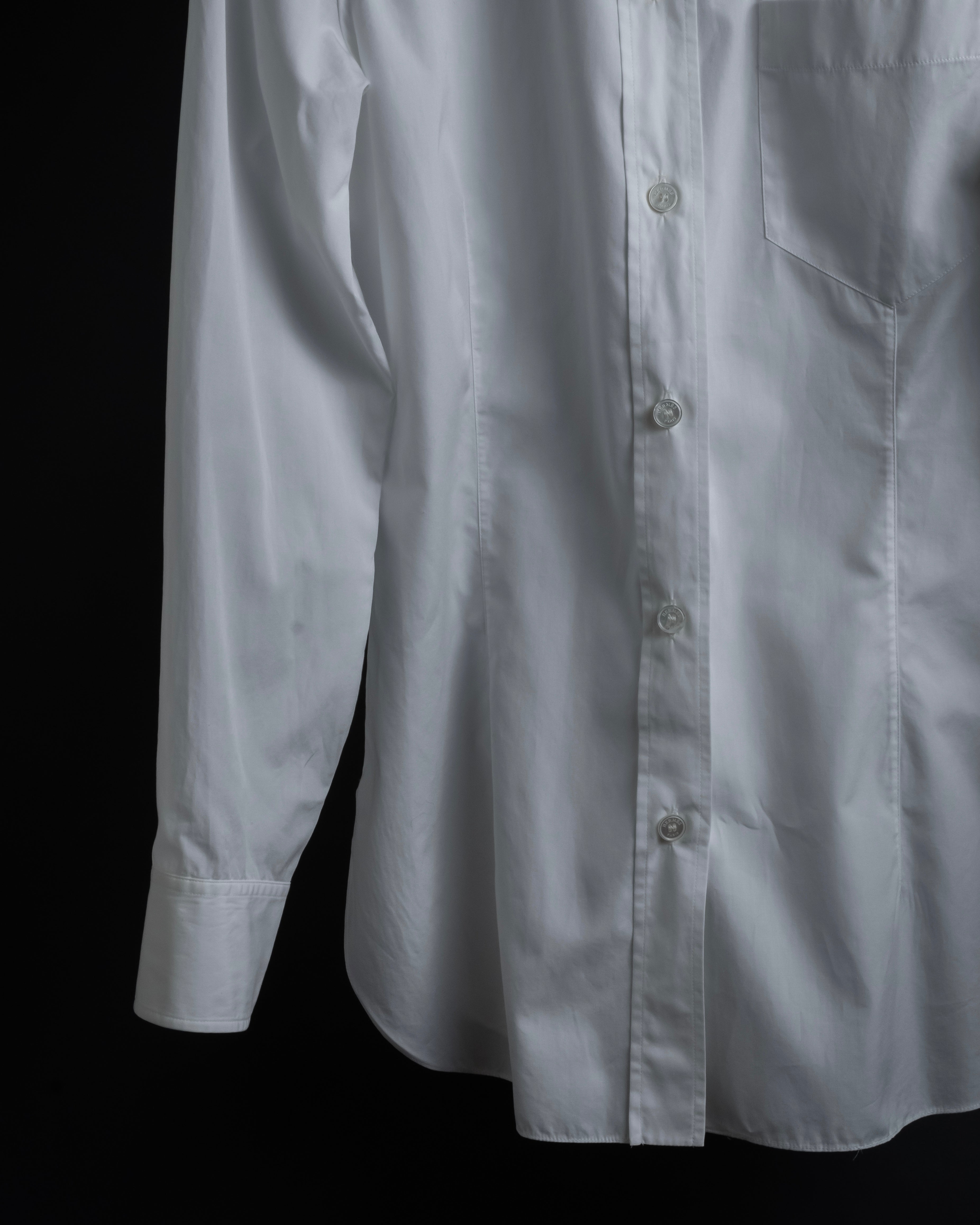 "HERMES" High-quality fine count cotton dress shirt