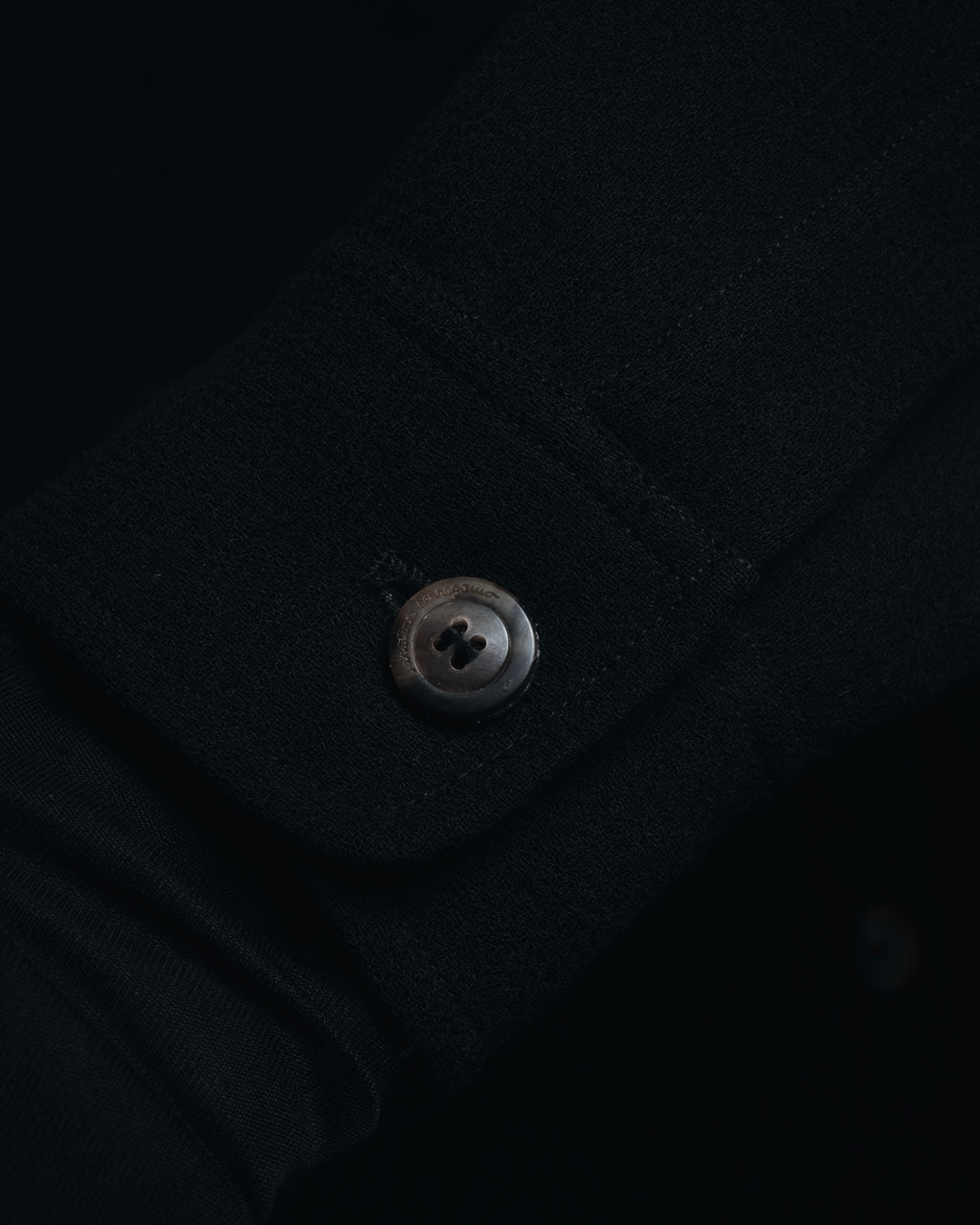 "Salvatore Ferragamo" 90’s signature engraved buttons wool shirt jacket