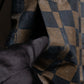 "FENDI" Pecan checkered belted mid length coat