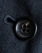 "COMME des GARCONS
HOMME" Notch lapel tailored jacket & wide tapered slacks charcoal gray set up