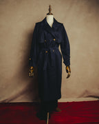 "CELINE" 70's-90's Classic belted trench coat