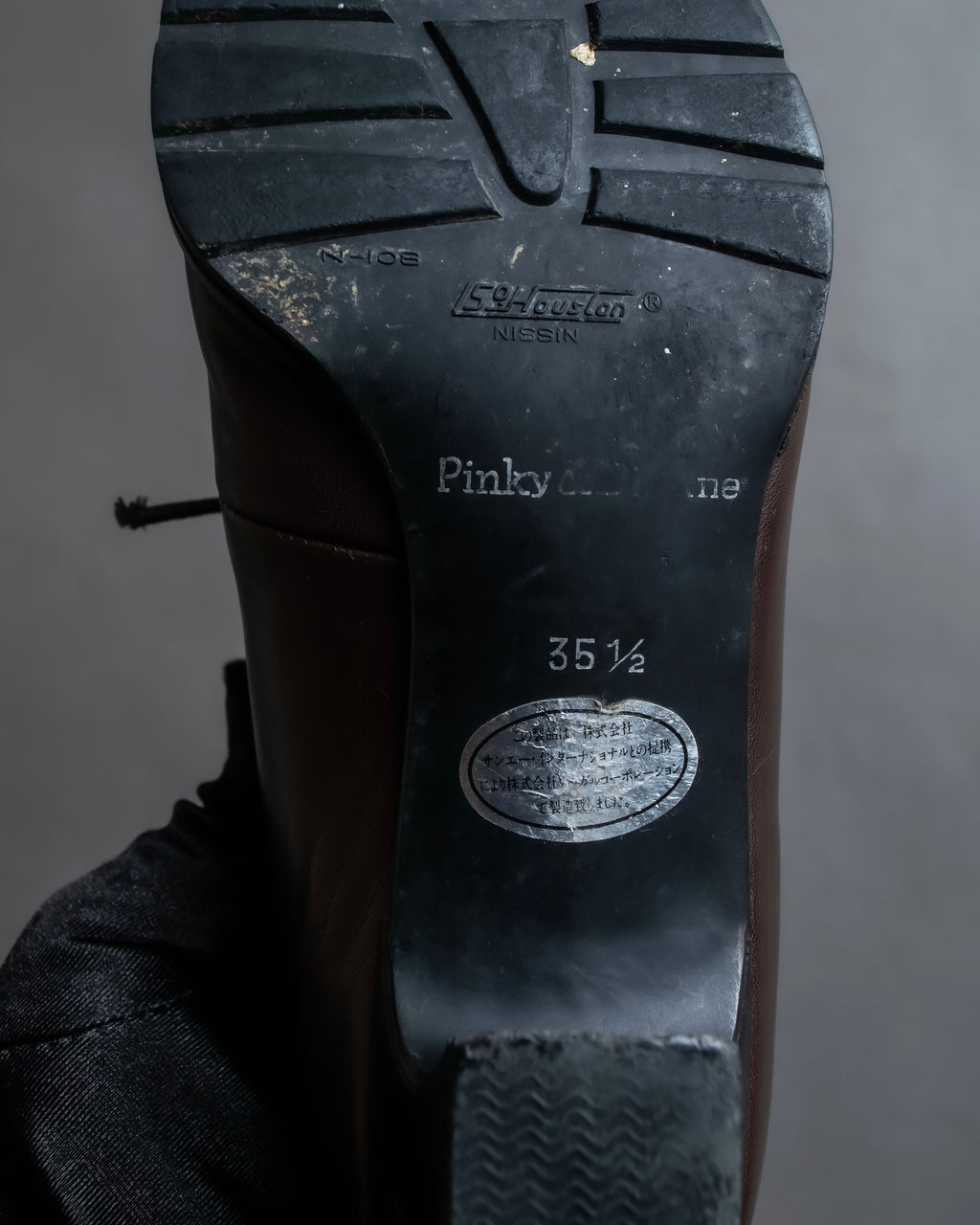 "Pinky&Dianne" Animal fur pattern lace-up heel shoes