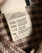 Giorgio Armani/ Houndstooth Check Pattern Summer Wool Shirt